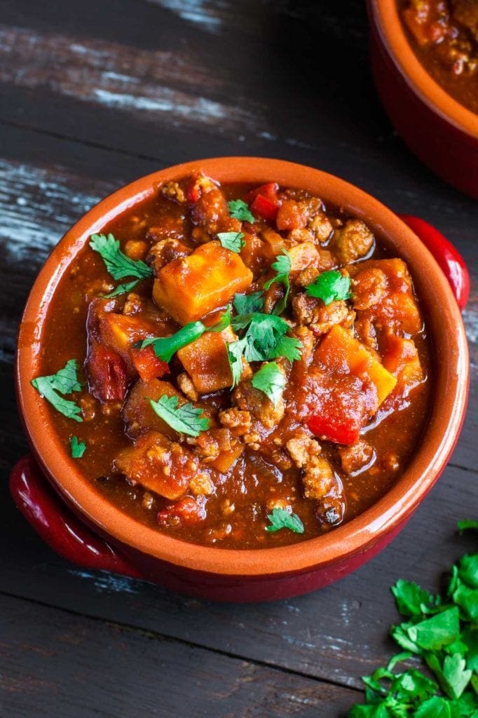 Whole30 Instant Pot Sweet Potato Turkey Chili