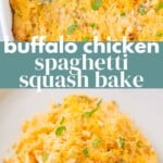 Buffalo Chicken Spaghetti Squash Bake