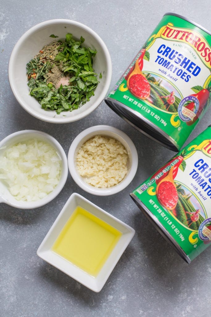 ingredients to make crockpot tomato sauce