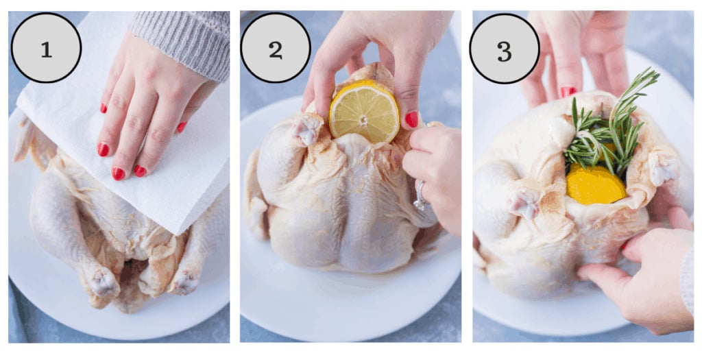 How to prepare a crockpot whole chicken before placing in the slow cooker