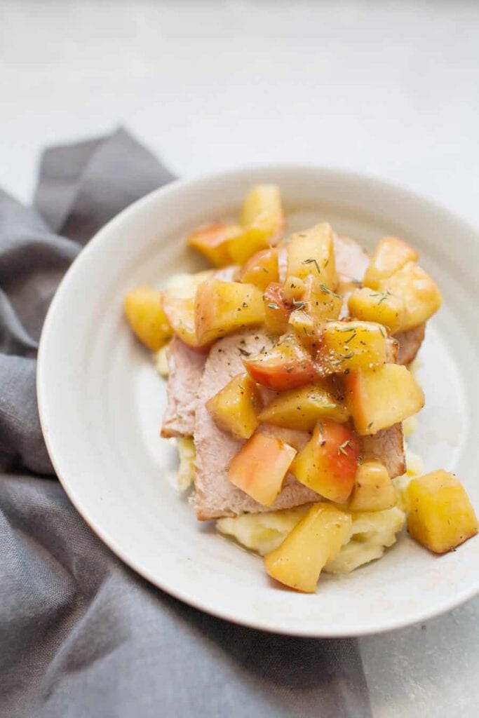 Healthy Apple Recipes - apple pork tenderloin dinner