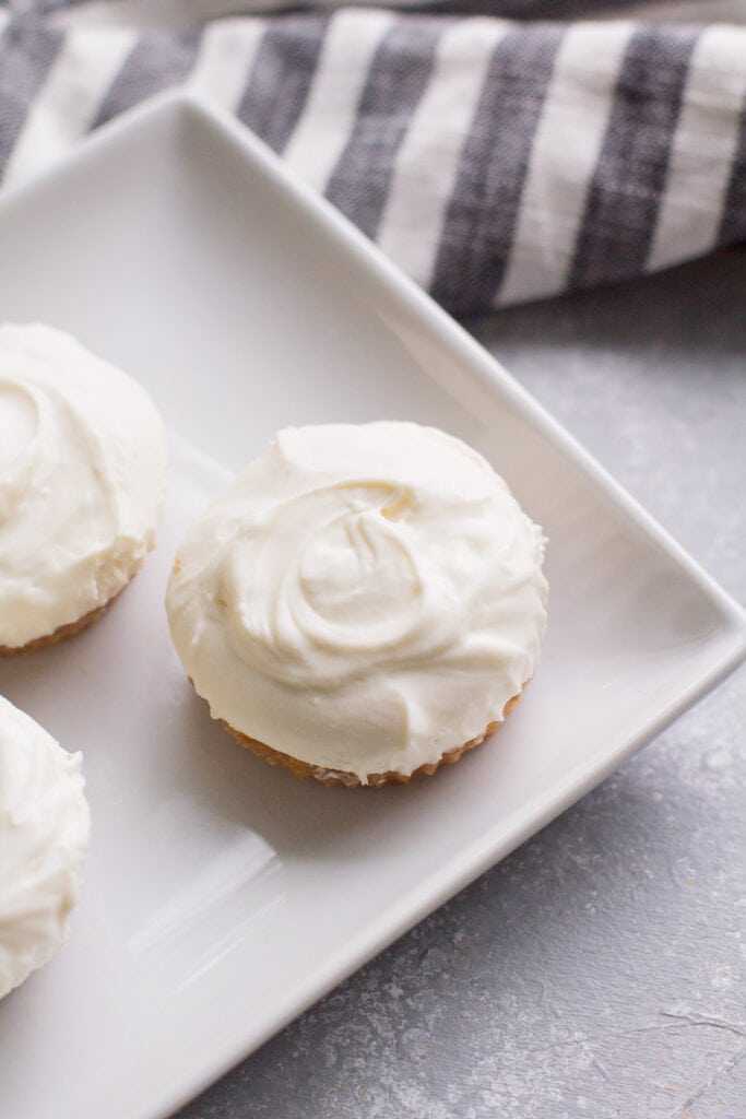 a closeup of healthy cheesecakes