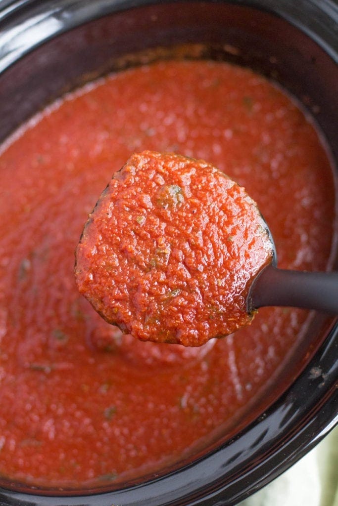 Healthy Crockpot Tomato Sauce