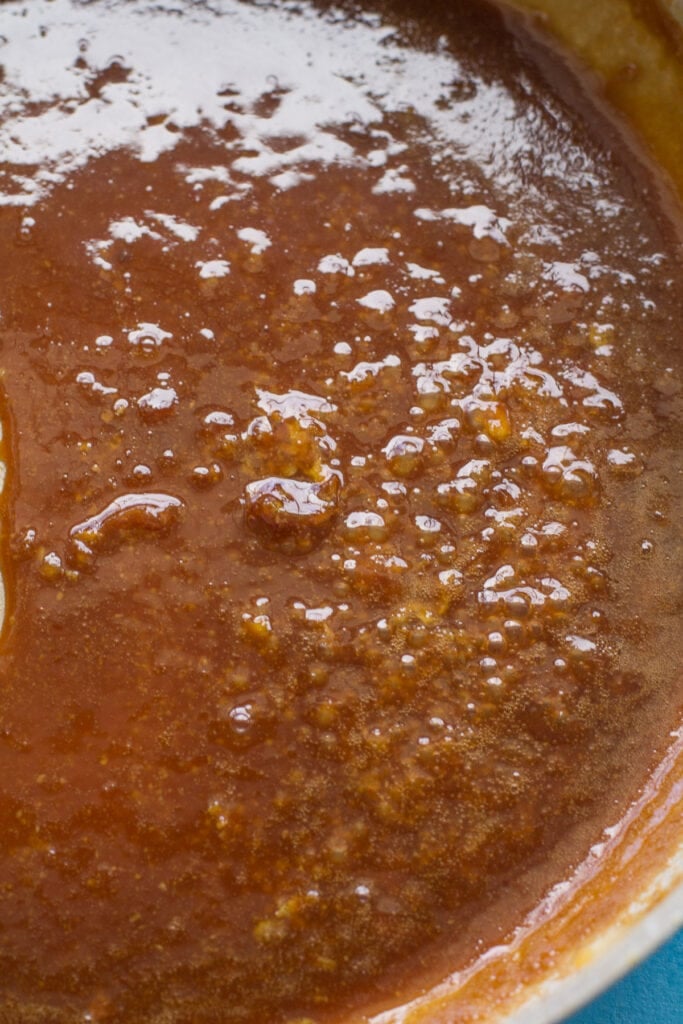 sauce for healthy pad thai in a white pan