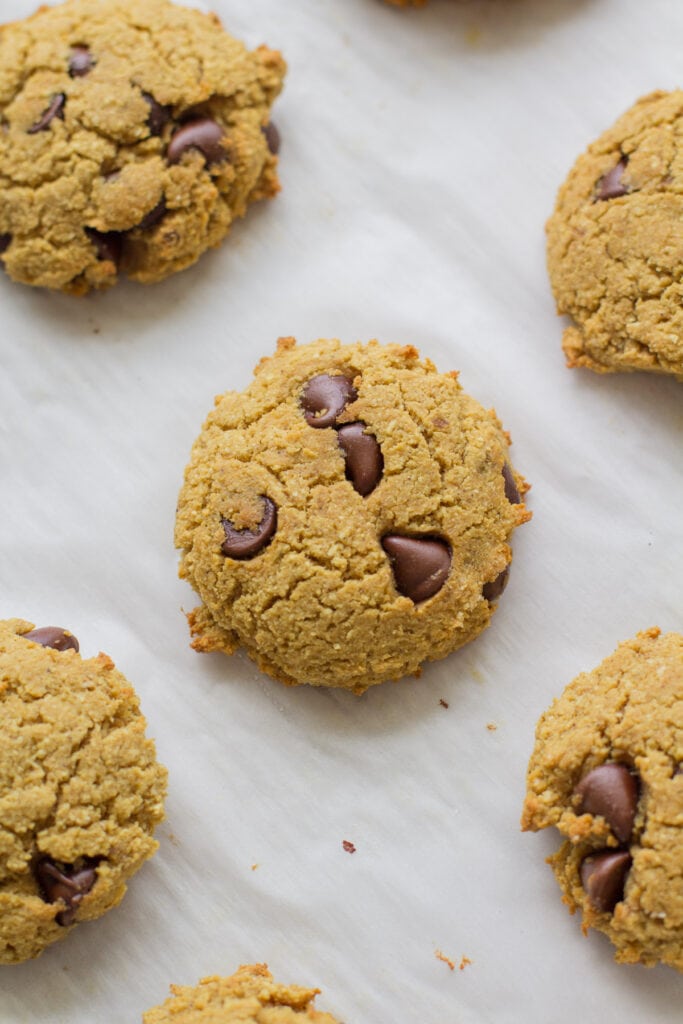 An overhead image of protein cookies on a