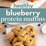 Healthy Blueberry Protein Muffins Pin