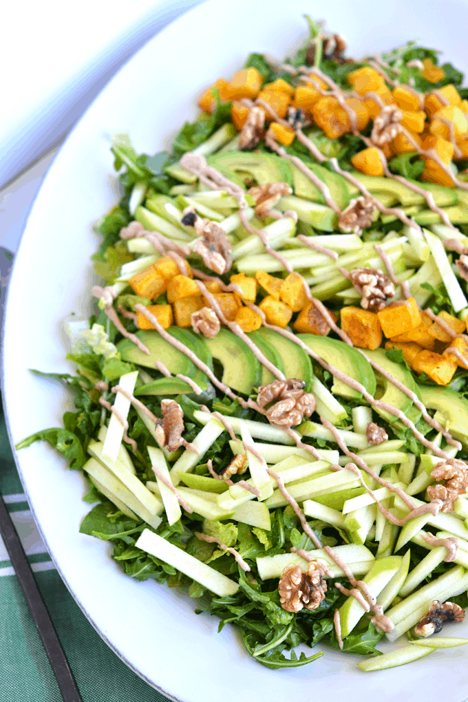 Healthy Apple Recipes - Apple Cinnamon Tahini Salad