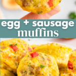 Egg + Sausage Muffins Pin